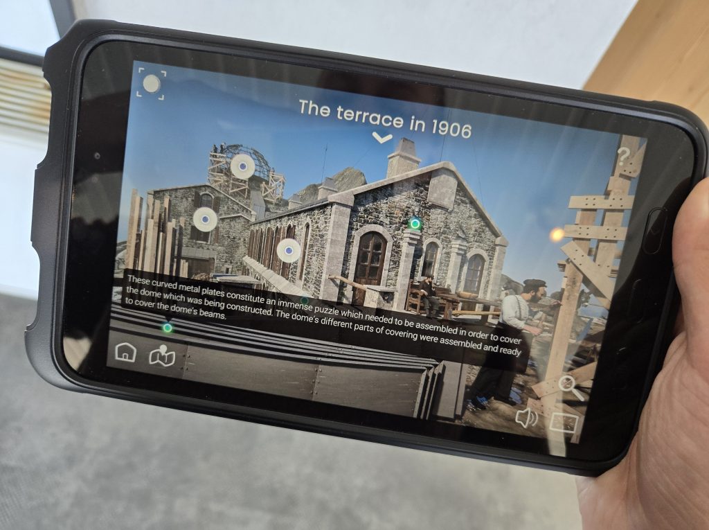 The interactive tablets used throughout the museum